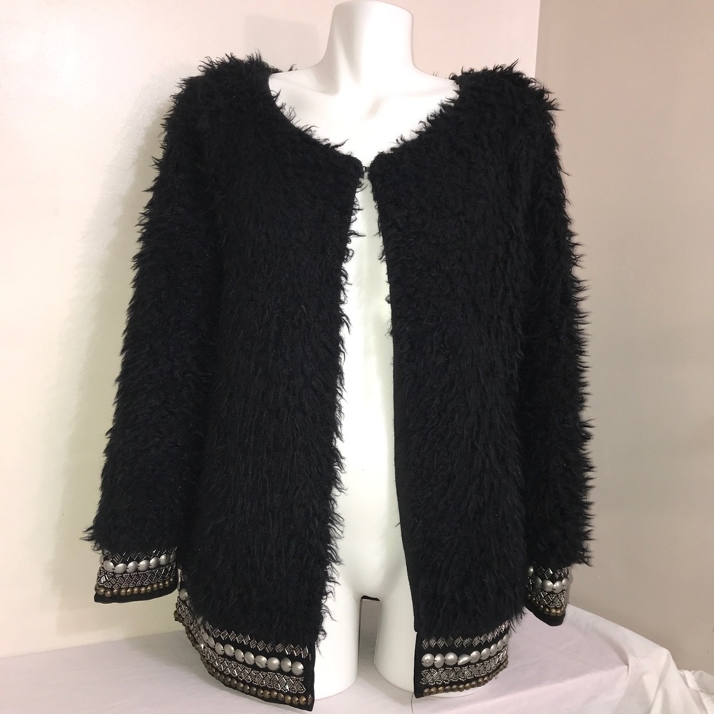 Jessica Simpson Black Furry Puff Women's Jacket